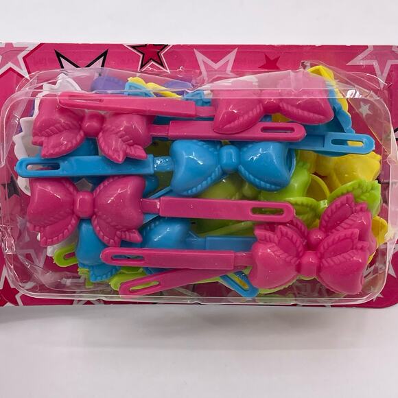 30 Vintage Plastic Barrettes Bejeweled brand W320774BA Colorful Retro NOS NEW - Picture 7 of 7